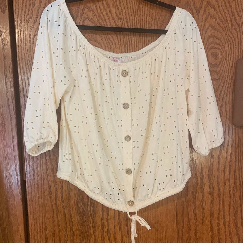 Cream Off the Shoulder Top